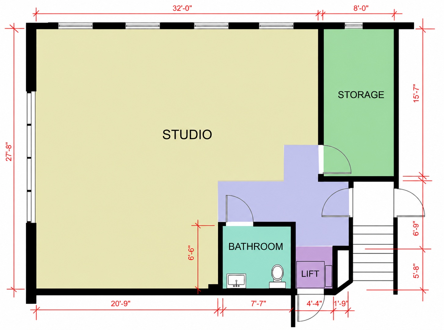 Existing Suite 204 area plan